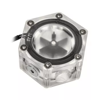 Srauto indikatorius BitsPower Hexagon Flow Indicator-RGB BP-HFI-RGB — RGB apšvietimas, šešiakampis dizainas