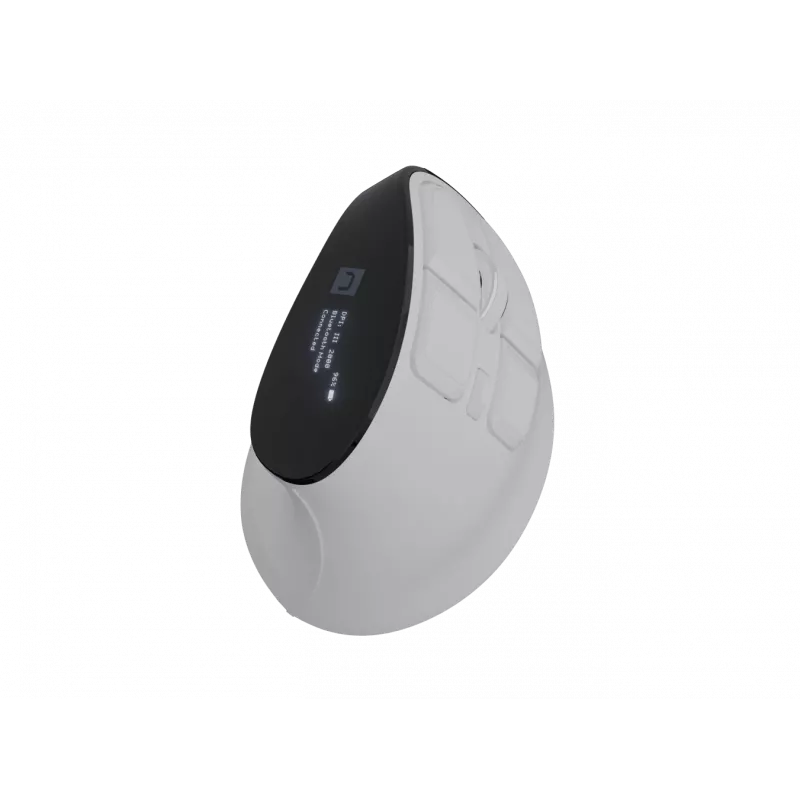 Belaidė vertikali pelė NATEC Euphonie Pro Bluetooth 5.0, 4000 DPI, programuojama, tyli, balta