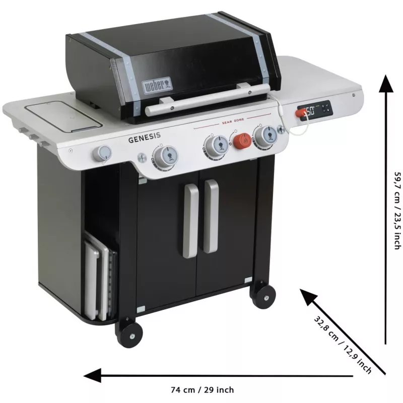 Weber-Grill Genesis iš medžio (MDF), žaidimų virtuvėlė juoda/pilka