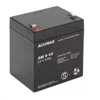 Baterija EMU AM 5-12 T2 VRLA AGM 12 V 5 Ah, nereikalaujanti priežiūros, atspari vibracijai