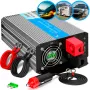 Įtampos keitiklis Extralink OPIP-500W 12V 500W gryna sinusoidė
