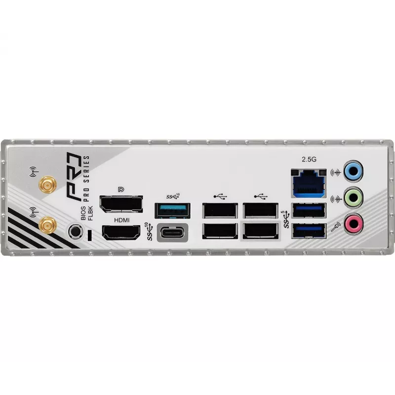 ASRock B850M Pro RS WiFi pagrindinė plokštė — AMD B850, Socket AM5, microATX, DDR5, 4 DIMM, 256GB, Wi‑Fi 6E, 2.5Gb LAN, 3x M.2