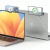 Indukcinis laikiklis „MacBook MagSafe“ juodas