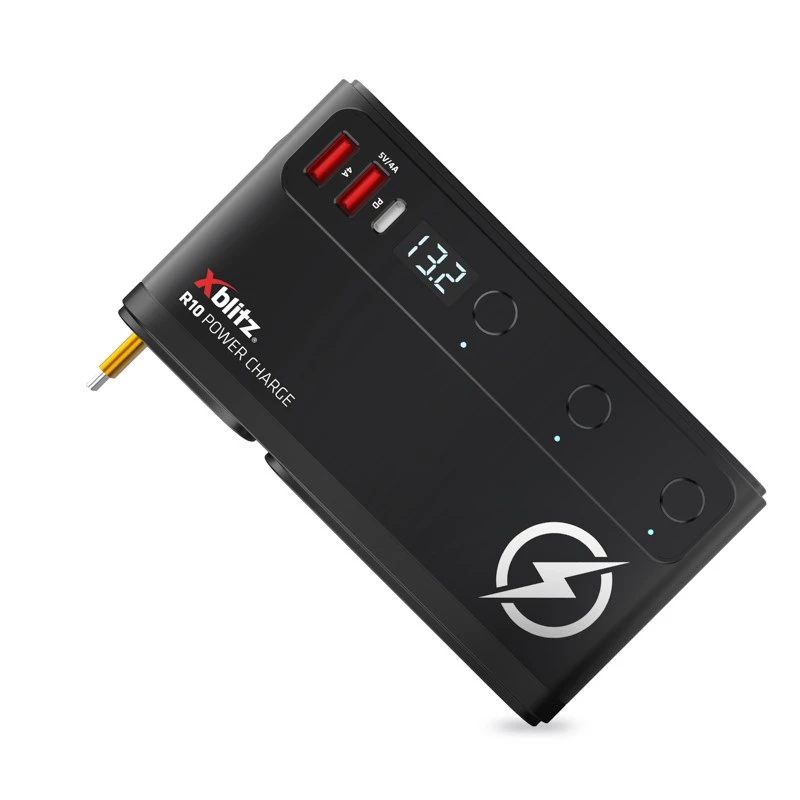 Maitinimo adapteris Xblitz R10 POWER CHARGE su 2× USB-C, 2× USB-A ir 3× USB 3.0 Type-A, 1 m laidas, juodas