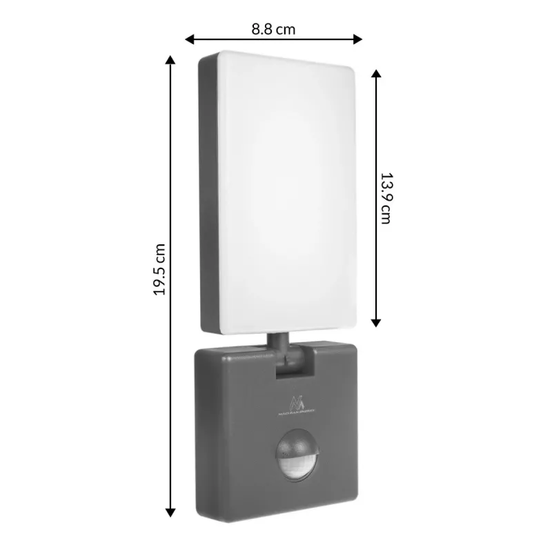 LED prožektorius MACLEAN MCE516 su PIR judesio jutikliu, 50 W, pilkas