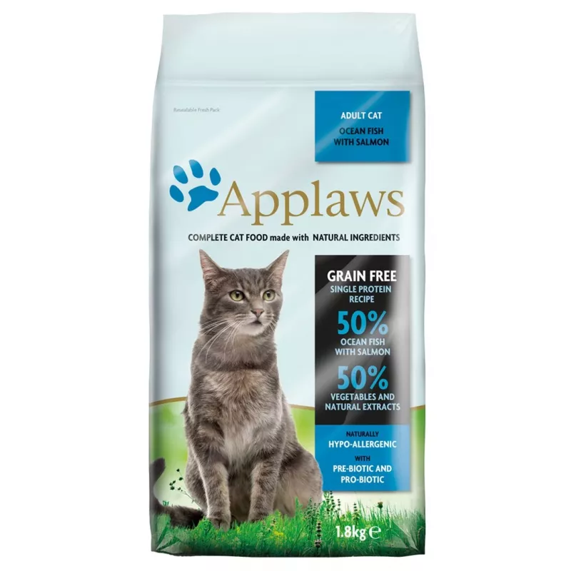 Applaws 5060122497312 kačių sausas ėdalas 6 kg suaugusioms žuvies