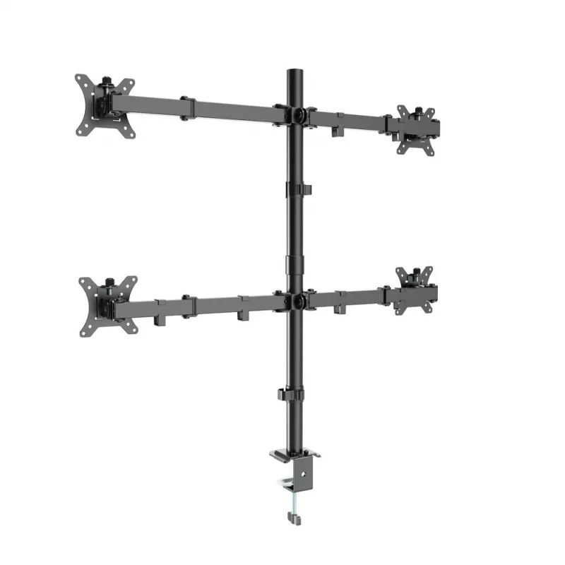 Monitoriaus laikiklis Gembird MA-D4-01, stalo spaustuvas iki 4 ekranų, 32 coliai (81,3 cm), 40 kg, VESA 75x75–100x100, juodas