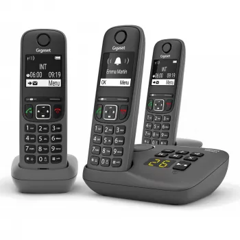 Analoginis / DECT telefonas Gigaset AE690A su skambinančiojo ID, belaidis, 3 rageliai