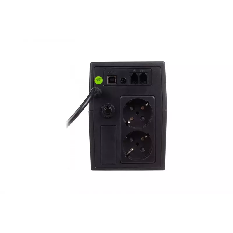 DIGITUS Line-Interactive UPS, 800VA/480W 12V/9Ah X1 baterija, 2x CEE 7/7 lizdai, RJ-11, LCD (DN-170064-LCD)