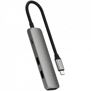 Satechi ST-P4SM sąsajos šakotuvas USB Type-C 10000 Mbit/s Pilka