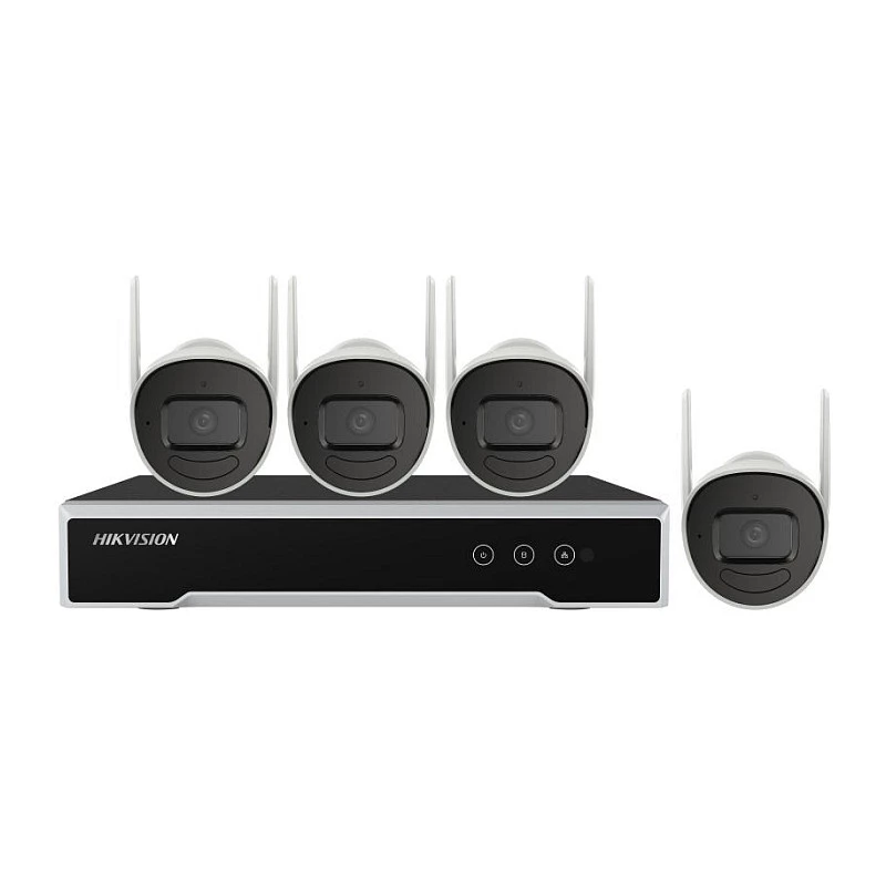 HIKVISION NK44W0H-1T(E) stebėjimo sistema NVR ir 4x Bullet WLAN