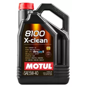 Variklio alyva Motul 8100 X‑Clean 5W40 — visiškai sintetinė variklio alyva, 4 L