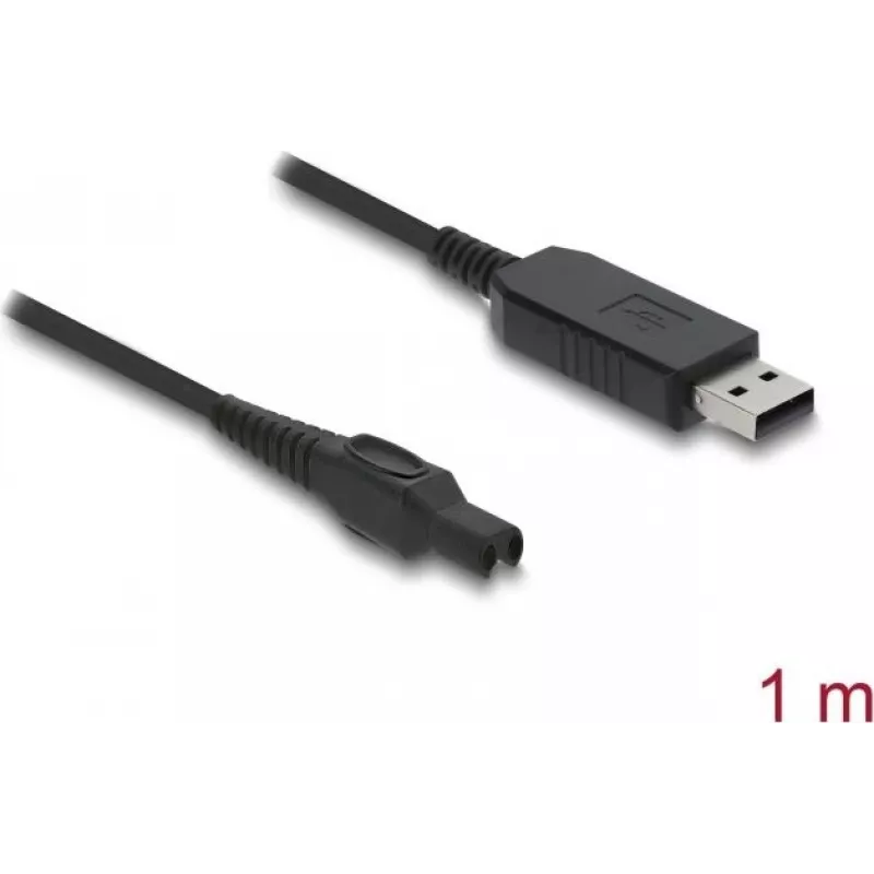 USB įkrovimo laidas DELOCK 15 V elektrinėms skustuvėms, suderinamas su Philips OneBlade Pro 360 HQ7 HQ8 HQ9