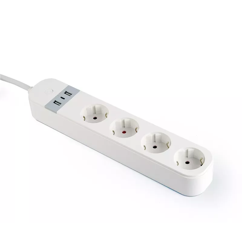 Išmanusis elektros lizdas Gembird TSL-PS-S4U-01-W 4 kintamosios srovės lizdai 3880 W balta