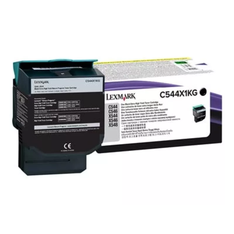 Lexmark C544X1KG - rašalas, juodas - skirtas C544dn, C544dtn, C544dw, C544n, X544dn, X544dn RCS, X544dtn, X544dw, X544n