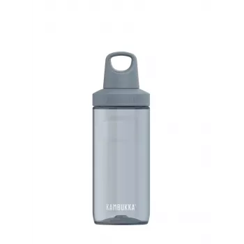 Izoliuotas vandens butelis Kambukka Reno 500 ml, Tritan (50% perdirbtas), pilkas, užsukamas dangtelis, galima plauti induaplovėje