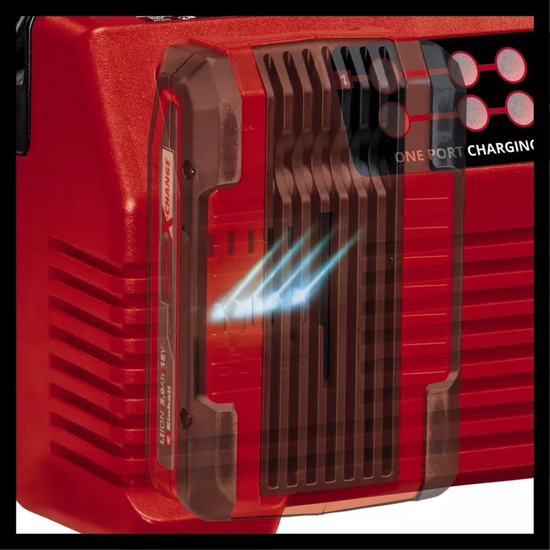 EINHELL Power X-Quattrocharger 4A – universalus Power X-Change įkroviklis, tinkamas 4 akumuliatoriams (LED būsenos indikacija | lygiagretus įkrovimas | greitas įkrovimas | įkrovimo valdymas | atnaujinimo režimas)