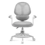 Sukamasis krėslas mark adler Junior 4.5 pilka — ergonomiškas biuro krėslas, reguliuojamas aukštis 40–50 cm, tinklinė atlošas, ratukų pagrindas, porankiai, juosmens atrama