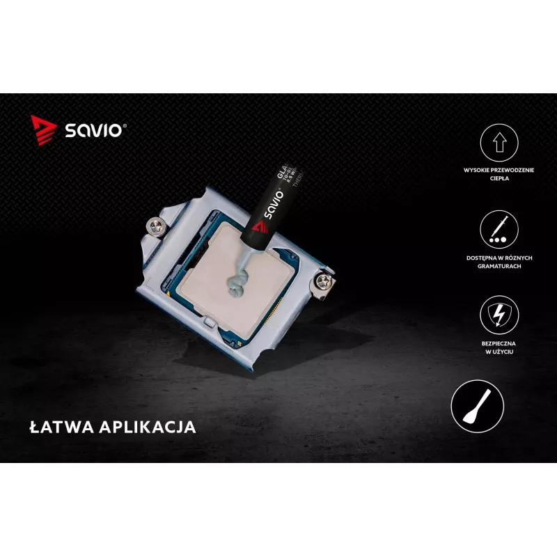 Terminė pasta SAVIO TG-02 8,5 W/mK 2 g