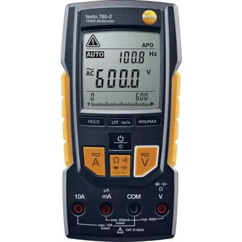 Testo skaitmeninis multimetras TRMS AC+DC 600 VAC 600 VDC 10 ADC (TESTO 760-2)