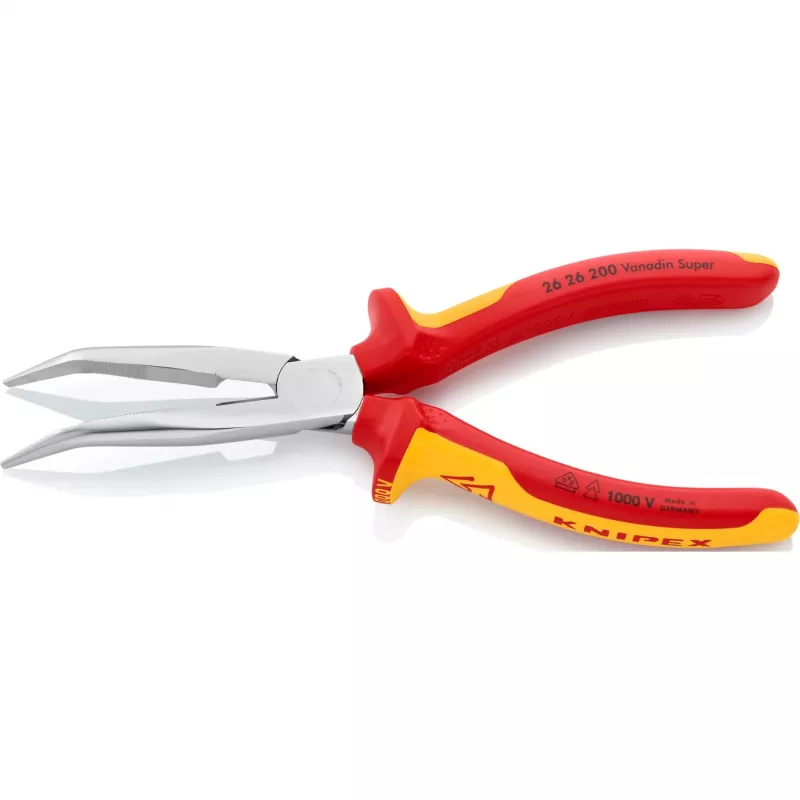 KNIPEX IZOLIUOTOS REPLĖS 1000V LENKTOS PAILGINTOS 200mm
