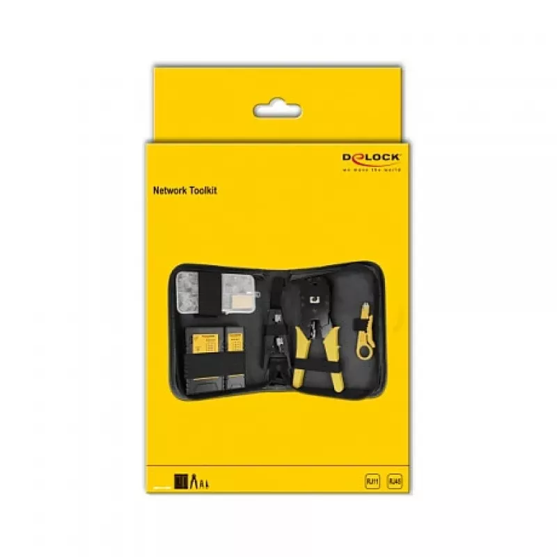 Tinklo įrankių rinkinys, skirtas RJ45 ir RJ11, DeLOCK 86696