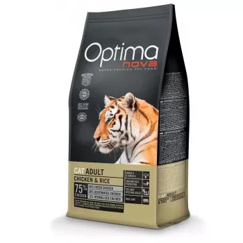 Sausas kačių maistas Optimanova Adult Chicken & Rice 6 kg – visavertė mityba suaugusioms katėms