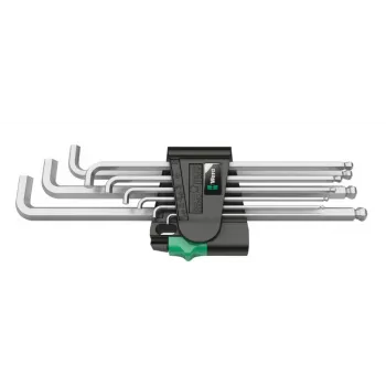 Wera 950/9 Hex-Plus 4 L-raktų rinkinys, metrinis, chromuotas