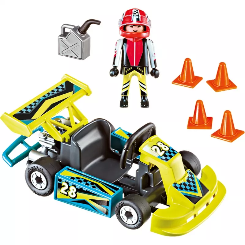 Žaislinė figūrėlė PLAYMOBIL Go-Kart lenktynininko nešiojimo dėklas