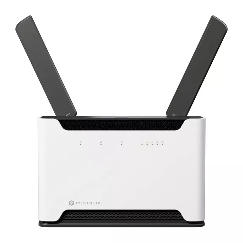 Belaidis maršrutizatorius MikroTik Chateau PRO ax — dviejų juostų 2,4/5 GHz, 3548 Mbit/s, PoE, 5x LAN, 2 išorinės antenos, pilka/baltas