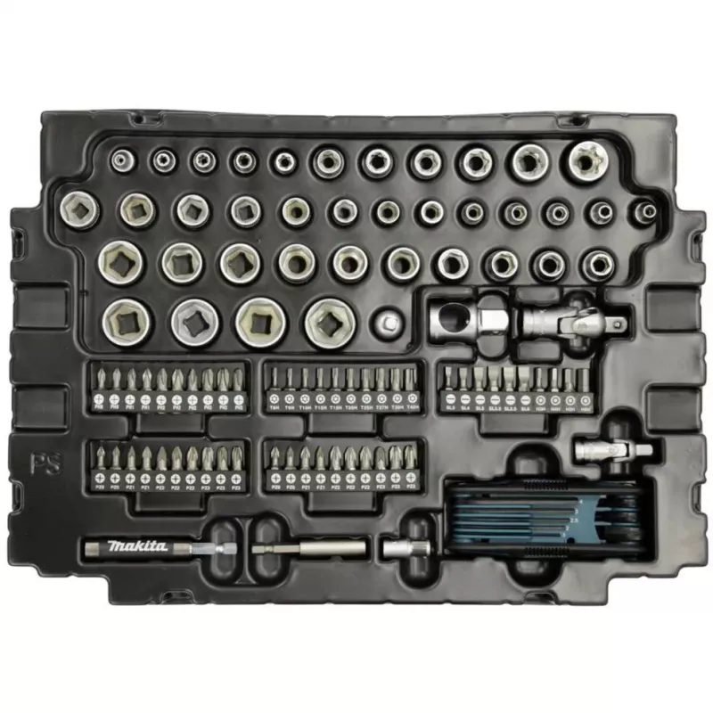 Makita E-08713 mechaniko įrankių rinkinys 120 įrankių