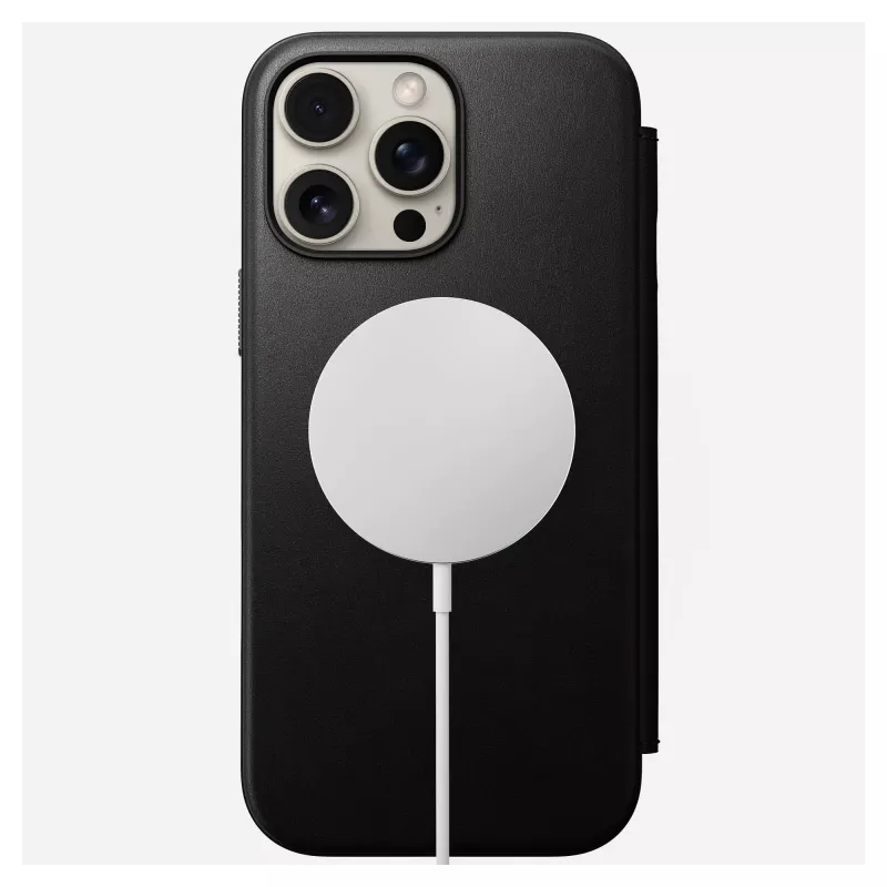 Dėklo tipo dėklas Nomad NM01675785, skirtas Apple telefonams, tinka iki 17,5 cm (6,9 colio), juodas, 3 kortelių kišenės, stalinis stovas
