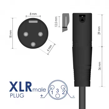 Akyga AK-EV-13 įkroviklis 36 V elektriniams dviračiams, 42 V / 4 A 168 W, 3 kontaktų XLR (M), 1 m