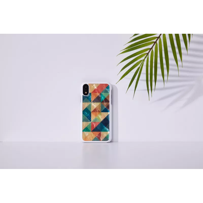 Išmaniojo telefono dėklas iKins, skirtas iPhone XR — Mosaic Juoda apsauginis dangtelis