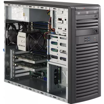 Supermicro - SuperChassis 732D4-903B (juodas) - Bokštas - E-ATX 900 W juodas USB / garso lizdas