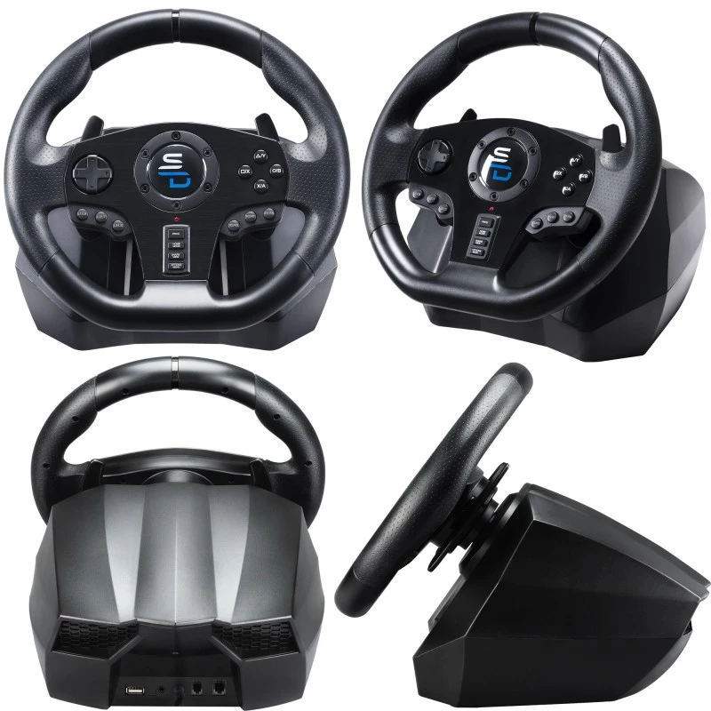 Vairaratis + pedalai Subsonic GS850-X Juoda 270° sukimo USB