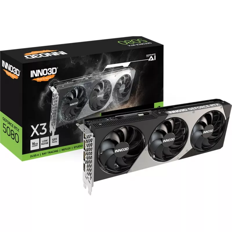 INNO3D GeForce RTX 5080 X3 16 GB GDDR7 grafikos plokštė