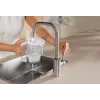 Vandens filtro ąsotis BRITA Glass+1 Maxtra Pro pilkas, 2,4 L bendras / 1,5 L filtruoto, Maxtra Pro PP filtras