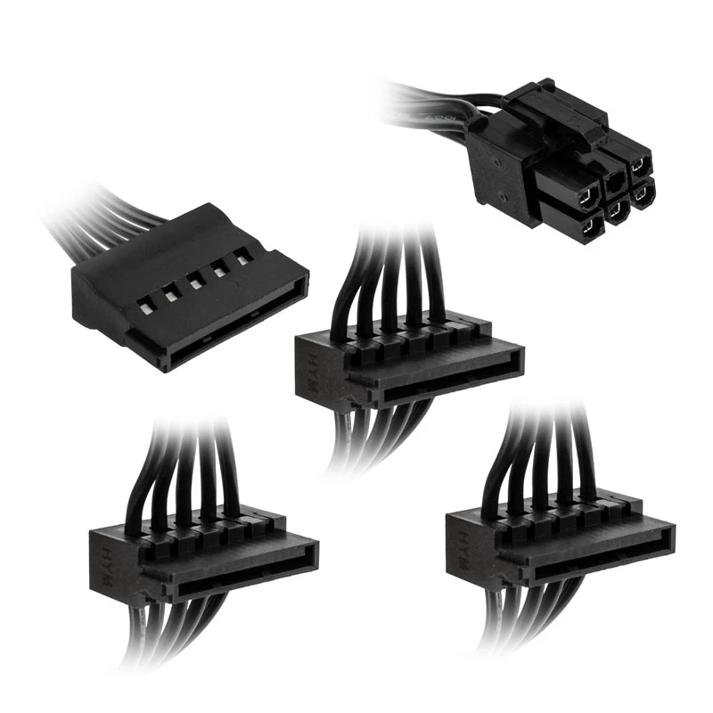 SATA modulinis kabelis Kolink KL-CBR-SAT — modulinis SATA maitinimo ilginimo kabelis PSU jungtims