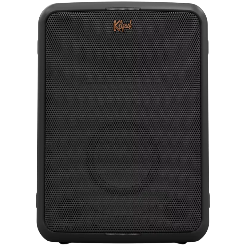 Partinė kolonėlė KLIPSCH Vegas — laidinis ir belaidis ryšys, 13,3 cm žemų dažnių garsiakalbis, 49–20000 Hz, 95 dB, maitinama baterijomis, juoda