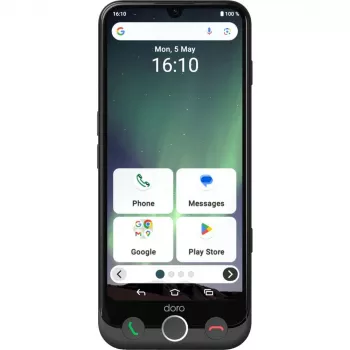 Išmanusis telefonas Doro Aurora A30 6,1 colio 128 GB juodos spalvos