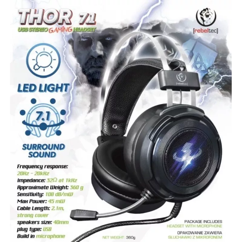 Stereo ausinės Rebeltec THOR RBLSLU00042