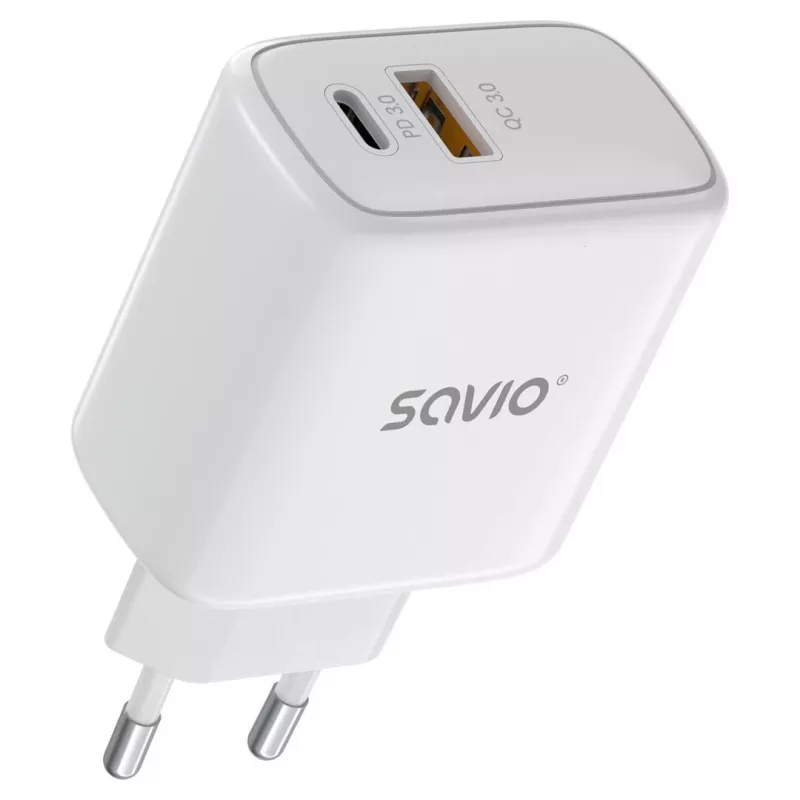 Savio LA-12 mobiliojo įrenginio įkroviklis Universal White AC Greitasis įkrovimas Vidaus patalpoms