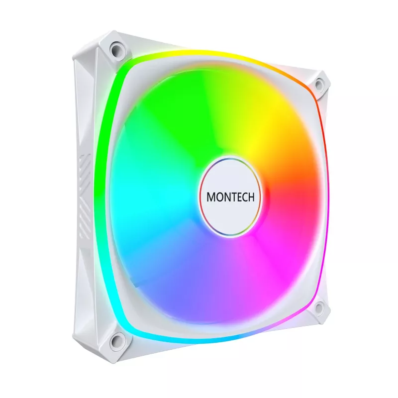 MONTECH RX120 PRO White 120mm ARGB Reverse Blade 3 rinkinys