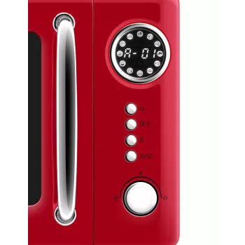 Solo mikrobangų krosnelė ant stalviršio ETA Storio Red Solo — 20 l, 700 W, 5 galios lygiai, 245 mm sukamoji lėkštė