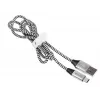 Laidas USB 2.0 Type-C vyriškas - C vyriškas 1,0m juodas-sidabrinis