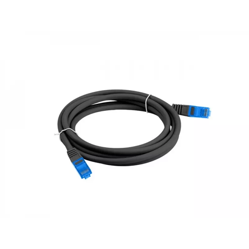 Tinklo kabelis LANBERG Cat6a S/FTP RJ-45 3 m, LSZH apvalkalas, CCA laidininkai, 500 MHz, 26 AWG, juodas