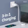 Sieninis įkroviklis DIGITUS DA-10303 67W GaN, 2× USB-C + 1× USB-A, 100–240V, baltas