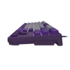 NATEC Fury žaidimų klaviatūra Kanabo K2 US balta foninė mechaninė pilkai violetinė