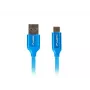 USB A – USB C kabelis LANBERG CA-USBO-22CU-0005-BL, USB 2.0, 0,5 m, mėlynas, kištukas–kištukas